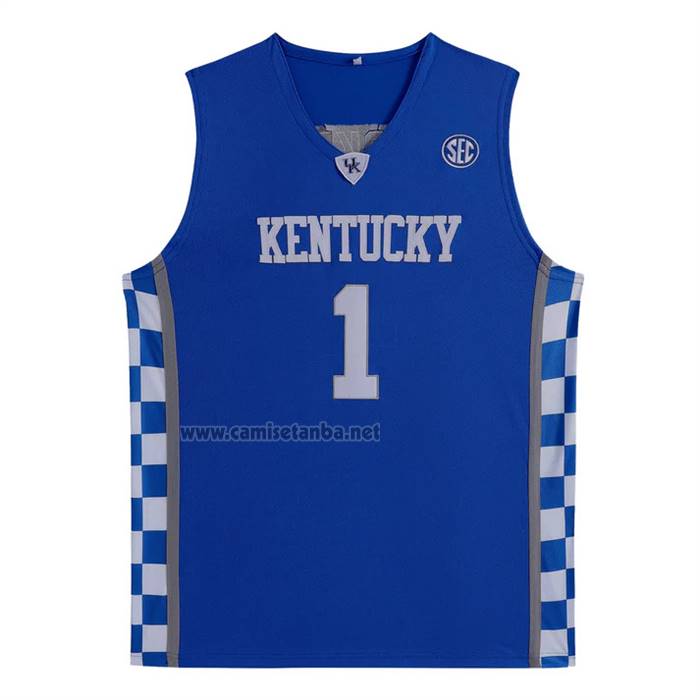 Camiseta NCAA Kentucky Wildcat Devin Booker 2025 Azul